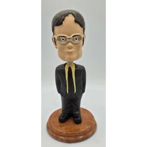 The Office Dwight Schrute Bobblehead Figure Brown Suit Mustard Shirt Collectible
